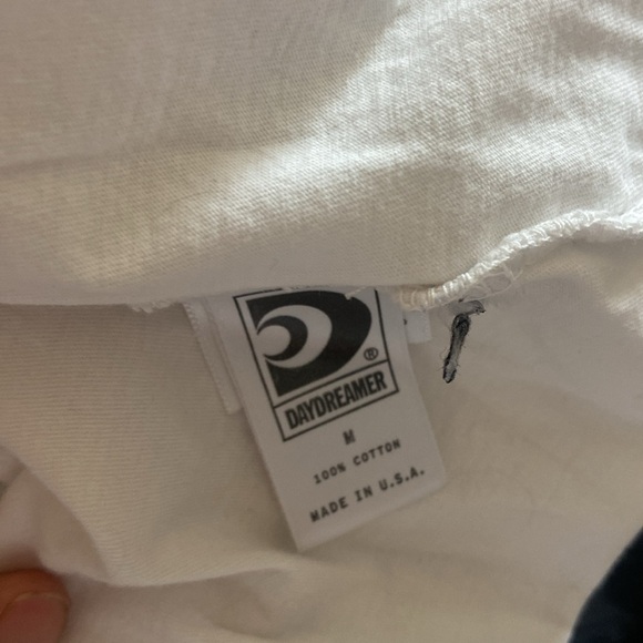 Daydreamer Rolling Stones Record Tongue Boyfriend Tee • Vintage White Medium - Picture 5 of 5